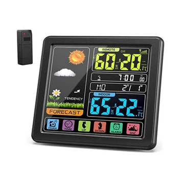 Wireless Weather Station, Indoor Outdoor Thermometer Hygrometer with Sensor, Digital Temperature Humidity Monitor
Wireless Weather Station, Indoor Outdoor Thermometer Hygrometer with Sensor, Digital Temperature Humidity Monitor