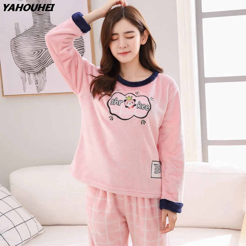 Plus Size Thick Warm Flannel Pajamas Sets For Women 2020 Winter Coral Velvet Pyjama Girls Cute Cartoon Pijama Sleepwear Homewear
Plus Size Thick Warm Flannel Pajamas Sets For Women 2020 Winter Coral Velvet Pyjama Girls Cute Cartoon Pijama Sleepwear Homewear