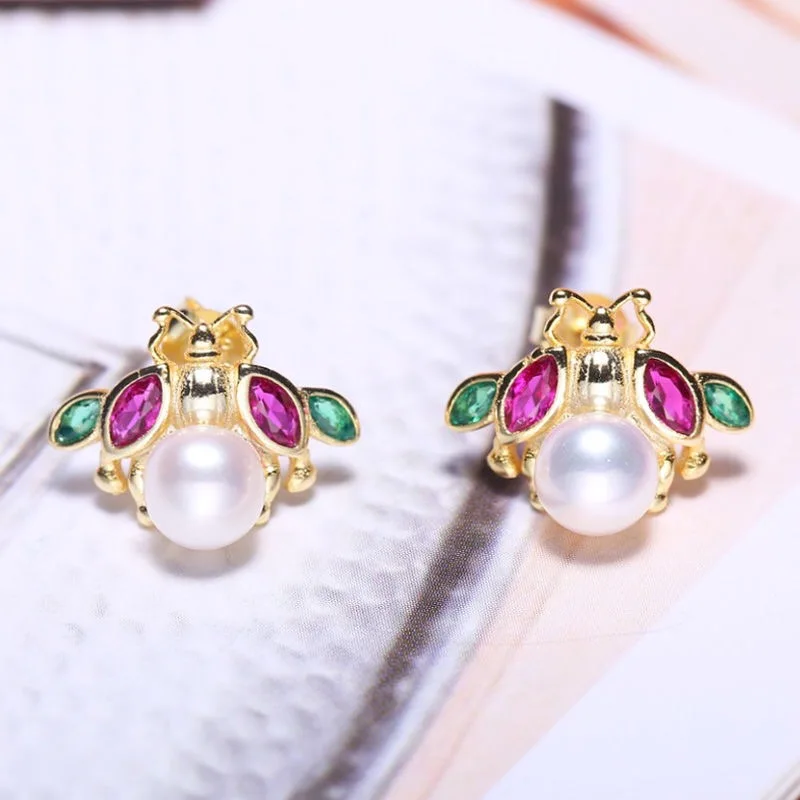 DMCEFP109 5-6mm Freshwater Pearl Studs Earrings Firefly Design 925 Sterling Silver Earrings For Women Gift
DMCEFP109 5-6mm Freshwater Pearl Studs Earrings Firefly Design 925 Sterling Silver Earrings For Women Gift