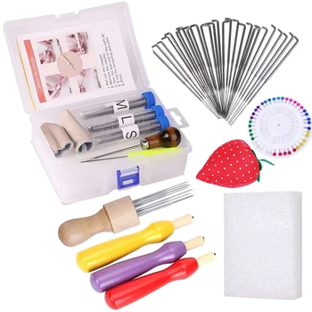 MIUSIE 113Pcs 3 Sizes Wool Felting Needles with Colored Wood Handle Awl Instruction for Wool Felting DIY Needle Felting Supplies
MIUSIE 113Pcs 3 Sizes Wool Felting Needles with Colored Wood Handle Awl Instruction for Wool Felting DIY Needle Felting Supplies