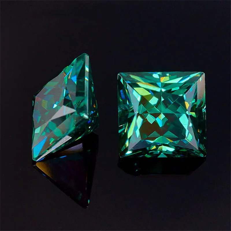 1ct green color fancy moissanites diamond princess cut Square moissanites gemstone diamonds
1ct green color fancy moissanites diamond princess cut Square moissanites gemstone diamonds