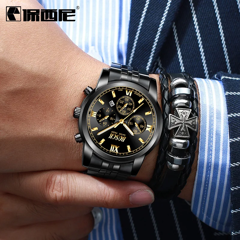 Bao xi ni New Style Multi-functional MEN'S Watch Trend Korean-style Quartz Watch Non-Analog Watch
Bao xi ni New Style Multi-functional MEN'S Watch Trend Korean-style Quartz Watch Non-Analog Watch