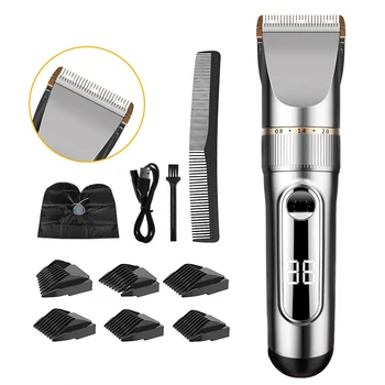 Hair Clippers Cordless Rechargeable Led Display with 6 Guide Combs Two Modes Suitable for Adults and Children Shaver Trimmer
Hair Clippers Cordless Rechargeable Led Display with 6 Guide Combs Two Modes Suitable for Adults and Children Shaver Trimmer