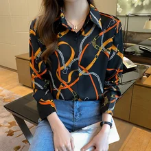 New Spring Autumn Satin Shirt Women Long Sleeve Shirt Top Fashion Printed Temperament Design Satin Blous Casual Blusa De Mujer 
New Spring Autumn Satin Shirt Women Long Sleeve Shirt Top Fashion Printed Temperament Design Satin Blous Casual Blusa De Mujer