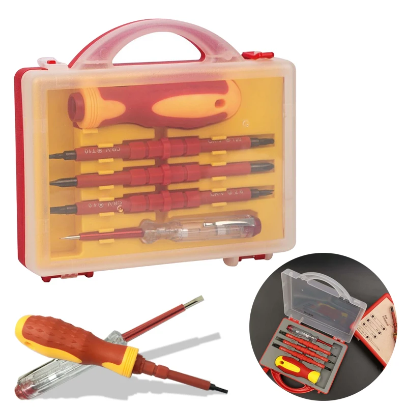 Electrician Changeable Dual Purpose Insulated Magnetic Screwdriver Set Multi-head type Multi Screw Driver Tool Kit Hand Tools
Electrician Changeable Dual Purpose Insulated Magnetic Screwdriver Set Multi-head type Multi Screw Driver Tool Kit Hand Tools