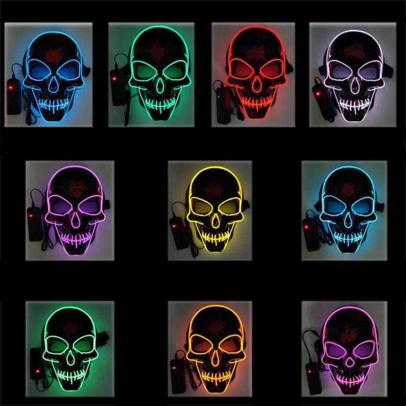 Halloween Mask LED Light Up Party Masks Masque Cosplay Horror Purge Glowing Glow In Dark Masque Horrible Party Decor
Halloween Mask LED Light Up Party Masks Masque Cosplay Horror Purge Glowing Glow In Dark Masque Horrible Party Decor