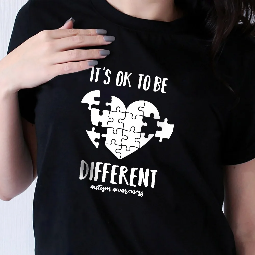 2QIMU Womens 100% Cotton Shirts Plus Size Women Its Ok to be Different Printed Tee Shirt Tops Female Streetwear in Summer 2019 
2QIMU Womens 100% Cotton Shirts Plus Size Women Its Ok to be Different Printed Tee Shirt Tops Female Streetwear in Summer 2019