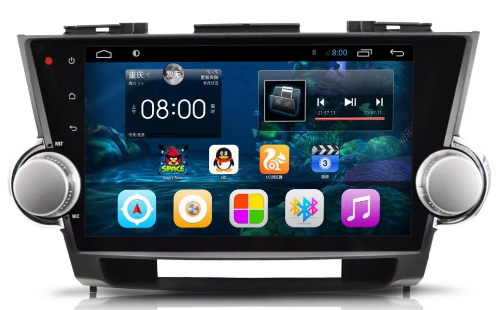 4G SIM DSP Carplay 4 Гб ОЗУ 64 ПЗУ Android 10 2 дюймов Автомобильный DVD Gps для Toyota Highlander 2009-2014 видео