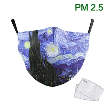 The Starry Night Print Face Mask Van Gogh Oil Draw Mouth-Muffle Washable Fabric Masks Adult PM2.5 Protective Dust Masks Reusable
The Starry Night Print Face Mask Van Gogh Oil Draw Mouth-Muffle Washable Fabric Masks Adult PM2.5 Protective Dust Masks Reusable