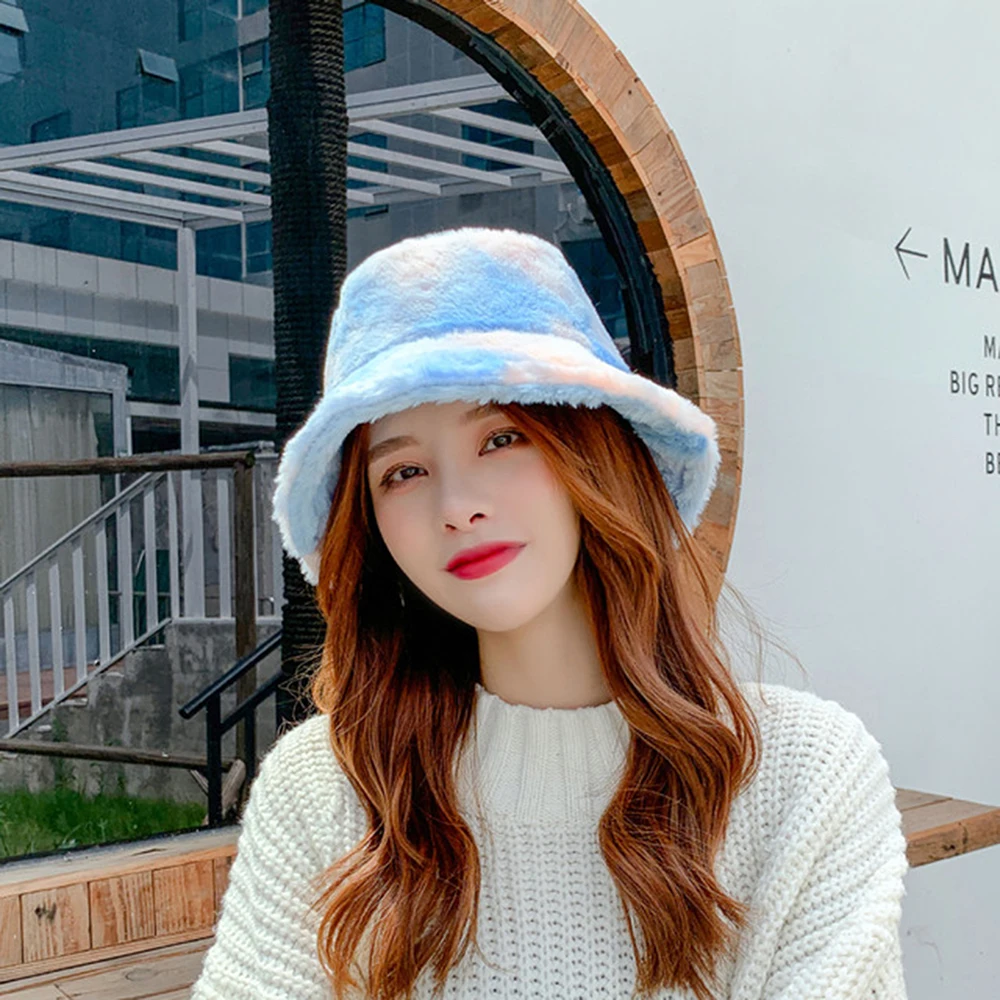 New Pink Faux Rabbit Fur Bucket Hat For Women Girl Rainbow Tie Dye Soft Warm Fishing Cap Fisherman Gorros Winter Lady Gifts
New Pink Faux Rabbit Fur Bucket Hat For Women Girl Rainbow Tie Dye Soft Warm Fishing Cap Fisherman Gorros Winter Lady Gifts