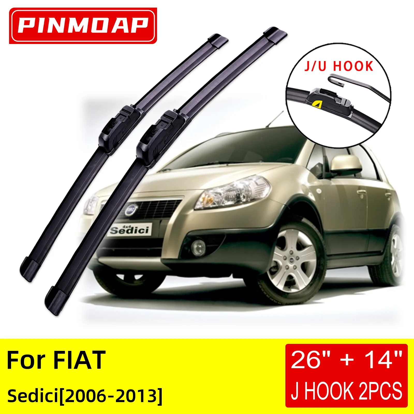 For FIAT Sedici 2006 2007 2008 2009 2010 2011 2012 2013 Front Wiper Blades Brushes Cutter Accessories U J Hook
For FIAT Sedici 2006 2007 2008 2009 2010 2011 2012 2013 Front Wiper Blades Brushes Cutter Accessories U J Hook
