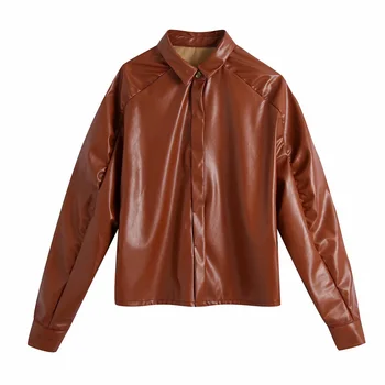 Za Fashion Imitation Leather Women Blouses Women's Autumn Jackets 2020 Lapel Long Sleeves Women's Retro Tops
Za Fashion Imitation Leather Women Blouses Women's Autumn Jackets 2020 Lapel Long Sleeves Women's Retro Tops