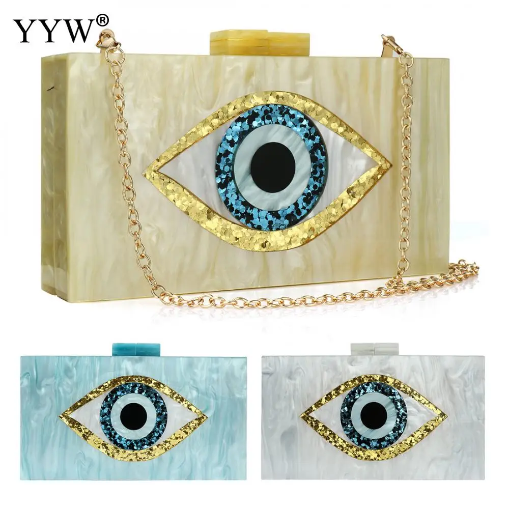 Acrylic Clutch Bag Cartoon Sequined Eye Printing Shoulder Bags With Chain Women'S Evening Bag Mini Handbags Wedding Party Purse
Acrylic Clutch Bag Cartoon Sequined Eye Printing Shoulder Bags With Chain Women'S Evening Bag Mini Handbags Wedding Party Purse