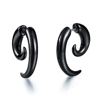 Hemiston New Black Acrylic Black Snail Earrings for Men Punk Rock Style Earrings
Hemiston New Black Acrylic Black Snail Earrings for Men Punk Rock Style Earrings