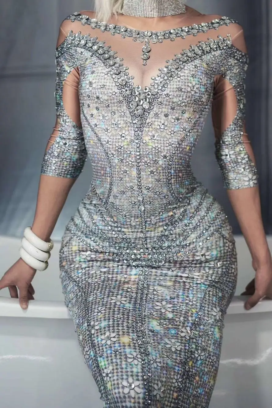 high elastic Full Rhinestones Crystals Performance costume Bar DS Birthday Party Dress
high elastic Full Rhinestones Crystals Performance costume Bar DS Birthday Party Dress