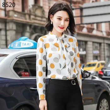 Fashion Blouses Chiffon Dot Shirt Women New Spring Print Korean Retro Long Sleeve Bow Office Loose Work Tops Womens Clothing
Fashion Blouses Chiffon Dot Shirt Women New Spring Print Korean Retro Long Sleeve Bow Office Loose Work Tops Womens Clothing