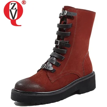 ZVQ winter hot sale new handmade genuine leather ankle boots outside mid heels platform zip round toe women shoes drop shipping
ZVQ winter hot sale new handmade genuine leather ankle boots outside mid heels platform zip round toe women shoes drop shipping