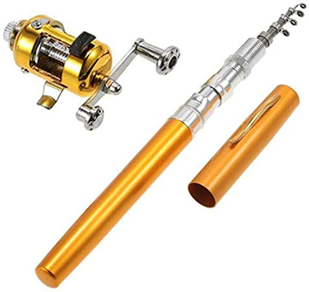 Fishing Rod Reel Combo Set, Mini Telescopic Portable Pocket Pen Fishing Rod Pole, Aluminum Alloy Fishing Reel
Fishing Rod Reel Combo Set, Mini Telescopic Portable Pocket Pen Fishing Rod Pole, Aluminum Alloy Fishing Reel