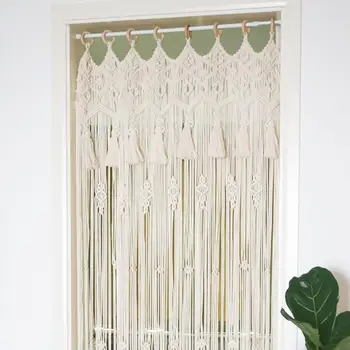 Hand-woven Curtain Tapestry Household Partition Curtain Door Curtain Window Room Divider Curtain Valance Home Decoration
Hand-woven Curtain Tapestry Household Partition Curtain Door Curtain Window Room Divider Curtain Valance Home Decoration