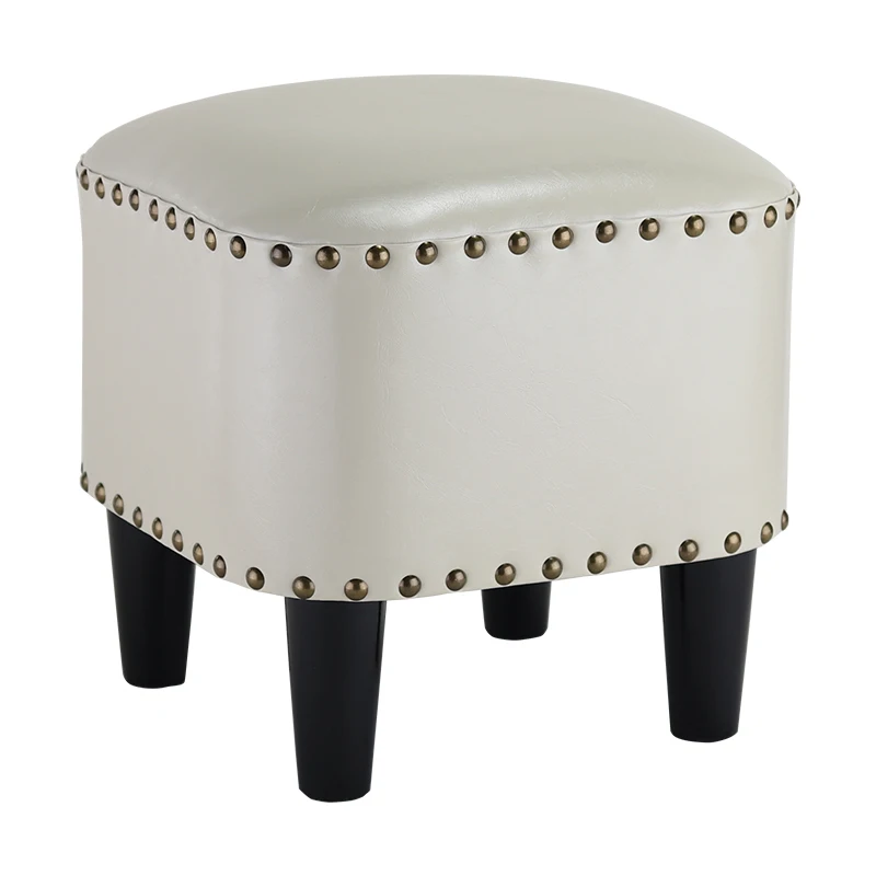 Fashion creative sofa leather lazy square stool children's living room change shoe bench pier stool