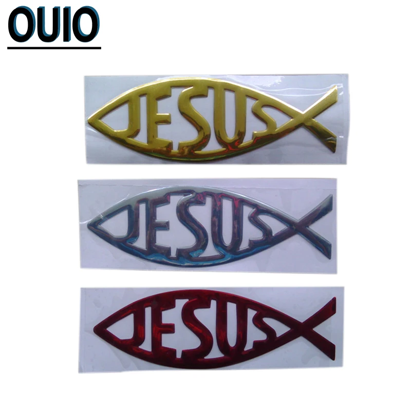 5PCS 3D JESUS Fish Car Stickers Gold Red Silver Soft PVC Auto Styling Decoration Waterproof Christian Decal Sticker Accessories
5PCS 3D JESUS Fish Car Stickers Gold Red Silver Soft PVC Auto Styling Decoration Waterproof Christian Decal Sticker Accessories