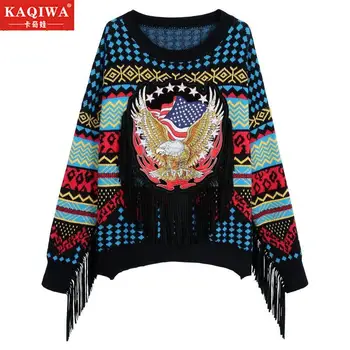 Street fashion brand sweater female 2020 winter fashion personality Eagle Patch cloth long sleeve short fringe knitted pullover
Street fashion brand sweater female 2020 winter fashion personality Eagle Patch cloth long sleeve short fringe knitted pullover