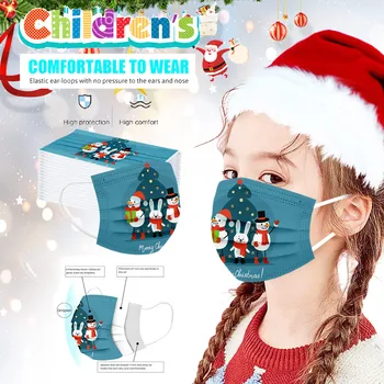 100pc Christmas Children Snowman Print Disposable Mask Meltblown Nonwove 3 Layer Filter Protective Mascarillas Printing Masque 
100pc Christmas Children Snowman Print Disposable Mask Meltblown Nonwove 3 Layer Filter Protective Mascarillas Printing Masque