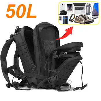 50L Military Tactical Backpack Assault Bags Waterproof Bug Travel Bag Large Rucksack 3P Outdoor Hiking Camping Hunting Men Bags
50L Military Tactical Backpack Assault Bags Waterproof Bug Travel Bag Large Rucksack 3P Outdoor Hiking Camping Hunting Men Bags
