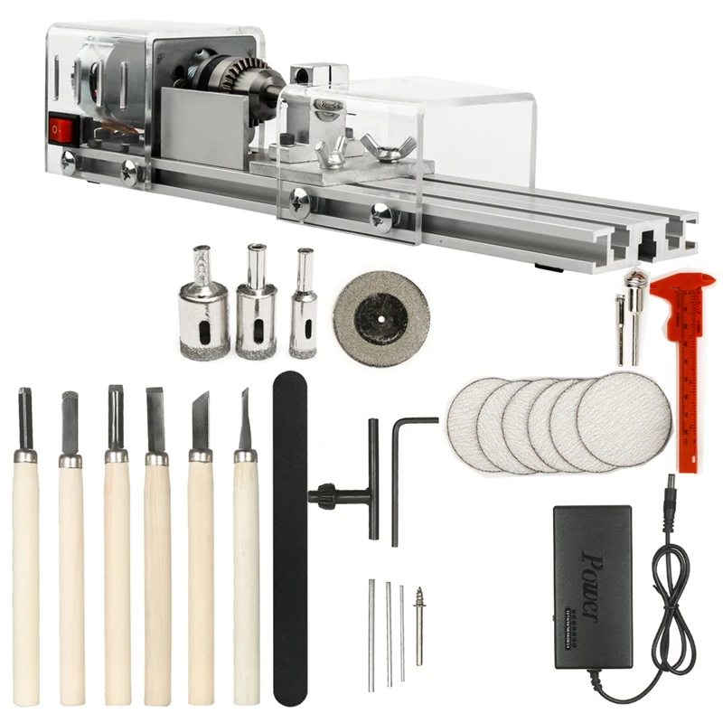 Us Plug,Mini Lathe Machine Tool Diy Woodworking Wood Lathe Milling Machine Grinding Polishing Beads Drill Rotary Tool Set
Us Plug,Mini Lathe Machine Tool Diy Woodworking Wood Lathe Milling Machine Grinding Polishing Beads Drill Rotary Tool Set