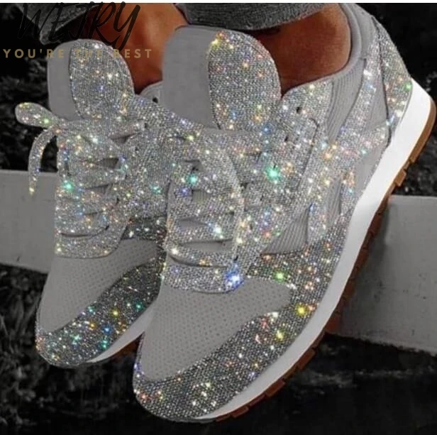 2020 Autumn Women Flat Glitter Sneakers Casual Female Mesh Lace Up Bling Platform Comfort Plus Size Vulcanized Shoes
2020 Autumn Women Flat Glitter Sneakers Casual Female Mesh Lace Up Bling Platform Comfort Plus Size Vulcanized Shoes
