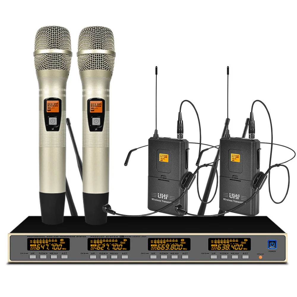Professional wireless microphone system headset handheld microphone for stage school church microphone
Professional wireless microphone system headset handheld microphone for stage school church microphone