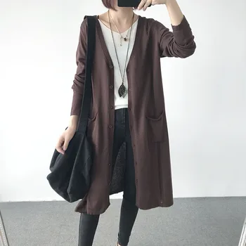 Knitted Cardigan Woman Winter Loose Knitting Cardigan Sweater Women Knitted Female V-neck Cardigan Pull Femme Plus Size Cardigan 
Knitted Cardigan Woman Winter Loose Knitting Cardigan Sweater Women Knitted Female V-neck Cardigan Pull Femme Plus Size Cardigan