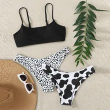 Women Cow Print 3pc Bikini Set High Waist Push Up Brazilian Swimwear Beachwear Swimsuit Two Thong And Bra Suit String Femme Sexy
Women Cow Print 3pc Bikini Set High Waist Push Up Brazilian Swimwear Beachwear Swimsuit Two Thong And Bra Suit String Femme Sexy