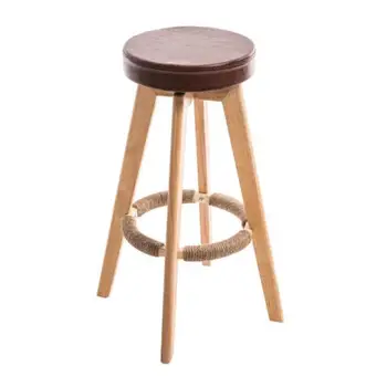 Bar stool high s home solid wood bar modern minimalist rotating creative European front desk chair 
Bar stool high s home solid wood bar modern minimalist rotating creative European front desk chair