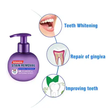 Toothpaste Whitening Teeth Toothpaste Stain Removal Whitening Toothpaste Fight Bleeding Gums Fresh Blueberry Bottled Toothpaste
Toothpaste Whitening Teeth Toothpaste Stain Removal Whitening Toothpaste Fight Bleeding Gums Fresh Blueberry Bottled Toothpaste