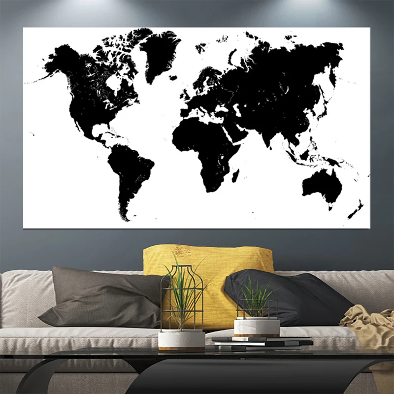 OUCAG Black And White Pattern World Map Poster And Prints On Classic Canvas Painting Picture For Living Room Decoration No Frame
OUCAG Black And White Pattern World Map Poster And Prints On Classic Canvas Painting Picture For Living Room Decoration No Frame