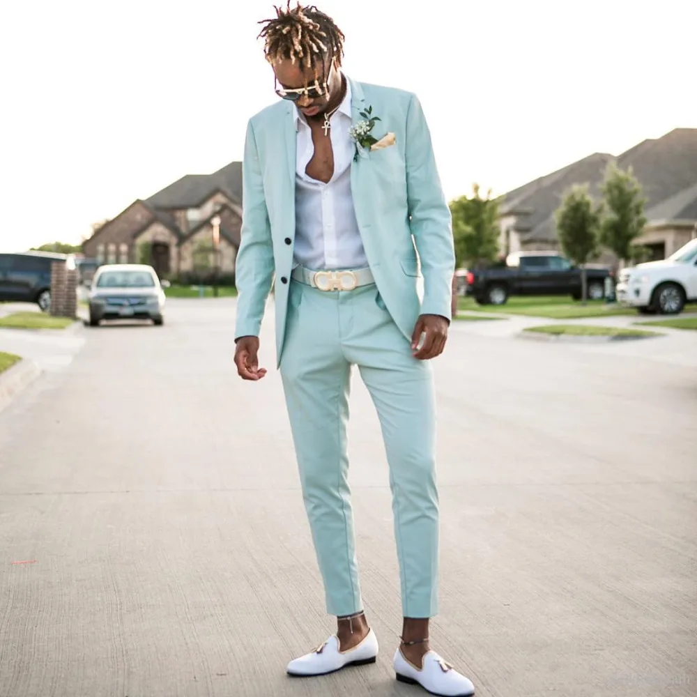 New Fashion Mens Suits Slim Fit Two Pieces Beach Groomsmen Wedding Tuxedos For Men Peaked Lapel Formal Prom Suit (Jacket+Pants)
New Fashion Mens Suits Slim Fit Two Pieces Beach Groomsmen Wedding Tuxedos For Men Peaked Lapel Formal Prom Suit (Jacket+Pants)