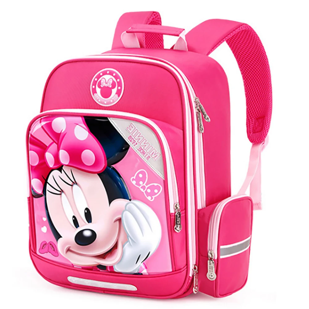 Disney Minnie Backpacks Bags For Girls Students Schoolbag Brand Kids Travel Large Capacity Cartoon Waterproof Bag Baby Gifts