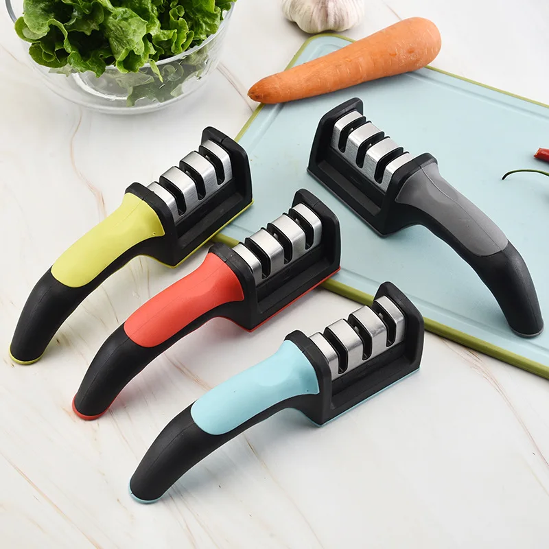 Professional Knife Sharpener 3 Stage Steel Stone Whetstone Diamond Ceramic Coated Knife Sharpener Kitchen Sharpening Tools
Professional Knife Sharpener 3 Stage Steel Stone Whetstone Diamond Ceramic Coated Knife Sharpener Kitchen Sharpening Tools