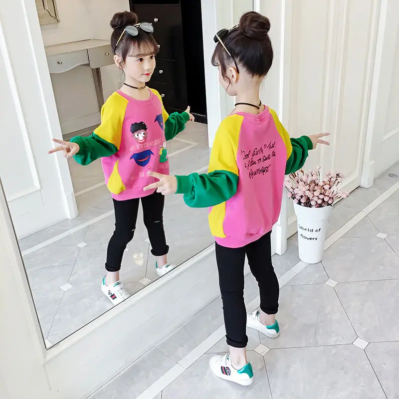 Trendy 2020 New Autumn Spring Print Cartoon Sweatshirt for Kids Big Girls Long Sleeve Loose Casual Fashion Colorblock T-shirt
Trendy 2020 New Autumn Spring Print Cartoon Sweatshirt for Kids Big Girls Long Sleeve Loose Casual Fashion Colorblock T-shirt