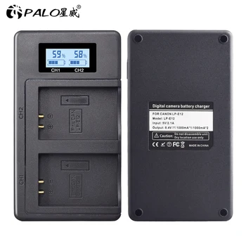 PALO fast charge LCD USB smart LP E12 battery charger for LPE12 LP-E12 battery Canon EOS M M10 M50 M100 100D Kiss X7 SL1 camera
PALO fast charge LCD USB smart LP E12 battery charger for LPE12 LP-E12 battery Canon EOS M M10 M50 M100 100D Kiss X7 SL1 camera
