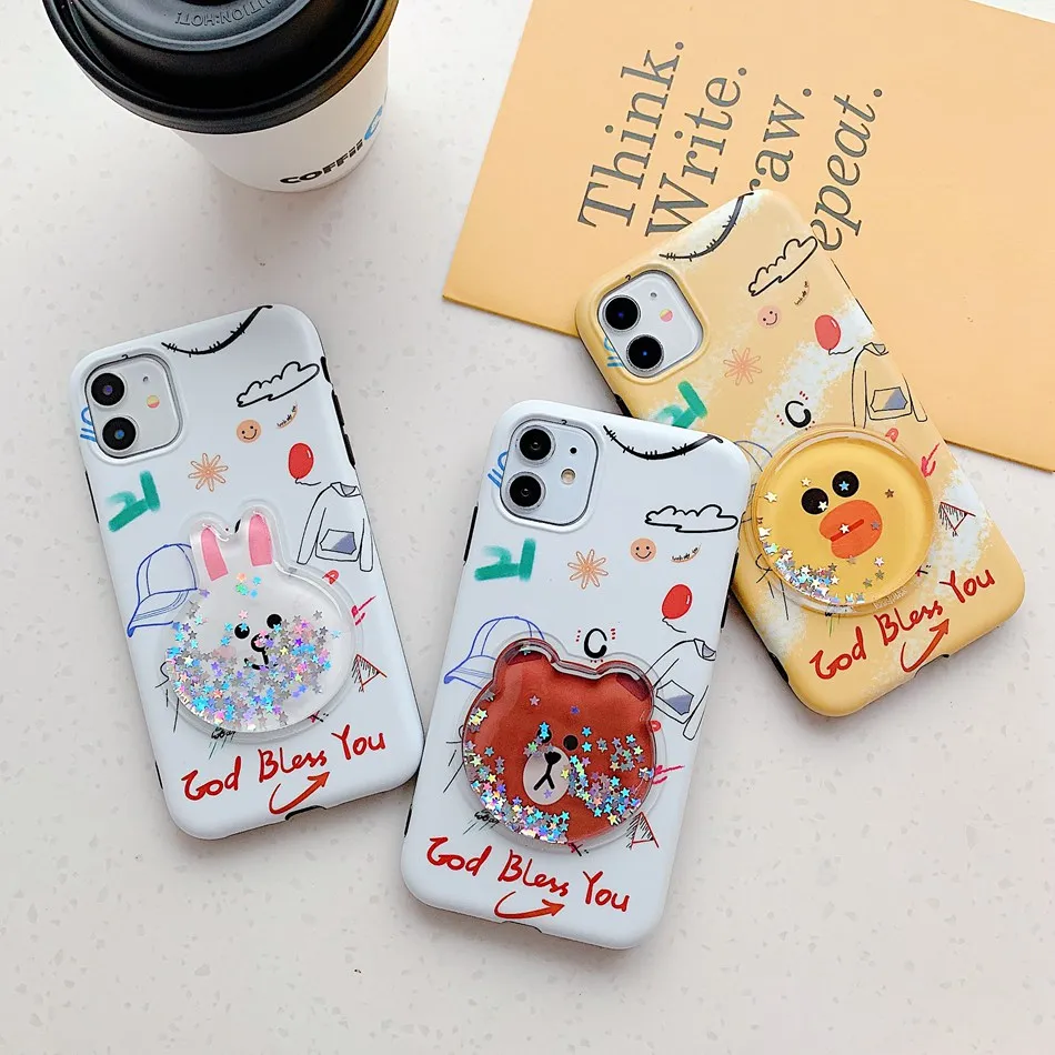 For iPhone 11 Pro XS Max XR X Case 3D Cute Cartoon Quicksand Glitter Rabbit Bear Duck Phone Case For iPhone 8 7 Plus Soft Cover
For iPhone 11 Pro XS Max XR X Case 3D Cute Cartoon Quicksand Glitter Rabbit Bear Duck Phone Case For iPhone 8 7 Plus Soft Cover