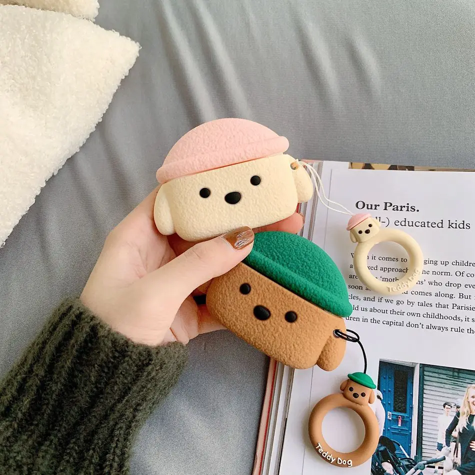 For AirPods Pro Case Cute 3D Cartoon Dog Earphone Case For Apple AirPods 3 Bluetooth Earphone Headset Soft Cover with Keychain 
For AirPods Pro Case Cute 3D Cartoon Dog Earphone Case For Apple AirPods 3 Bluetooth Earphone Headset Soft Cover with Keychain