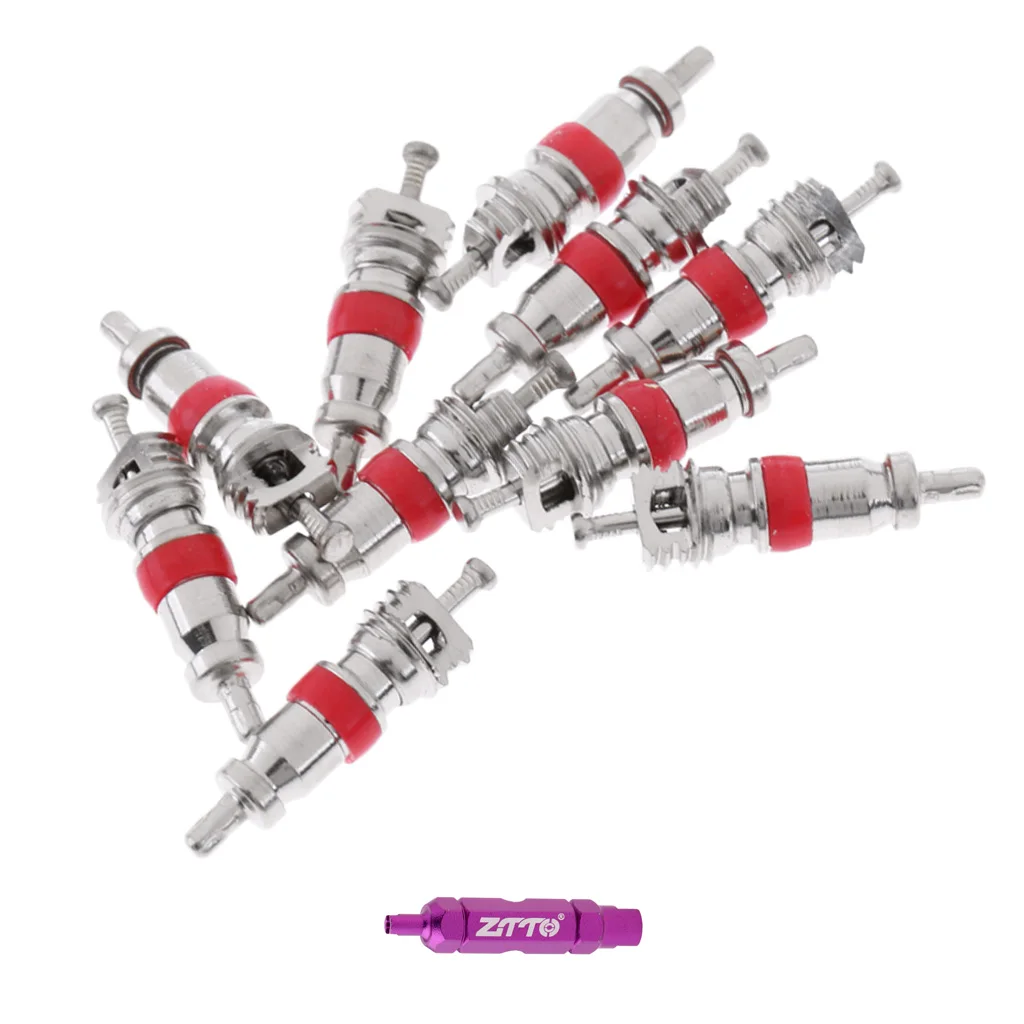 Double Head Multifunction MTB Schrader Presta Tire Valve Core Removal Tool + Schrader Removable Valve Cores Double Head Multifunction MTB Schrader Presta Tire Valve Core Removal Tool + Schrader Removable Valve Cores