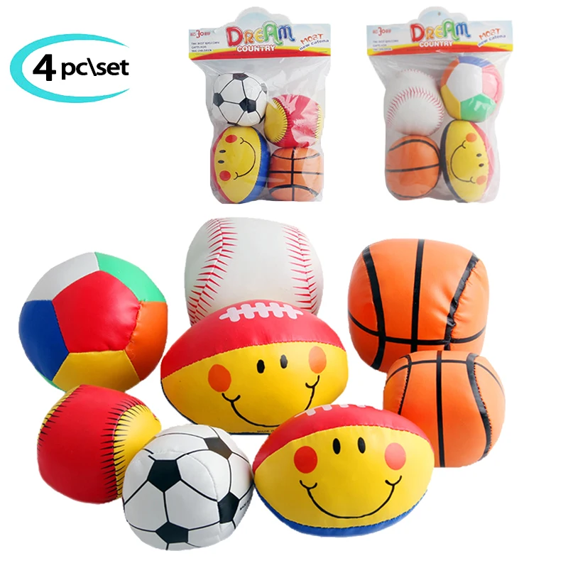 4pcs/set Baby Soft Stuffed Ball Toys Mini Basketball Soccer Baseball Football Suit Set Kids Hand Ball Training Exercise Tactile
4pcs/set Baby Soft Stuffed Ball Toys Mini Basketball Soccer Baseball Football Suit Set Kids Hand Ball Training Exercise Tactile
