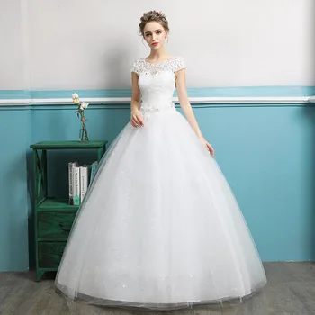 Elegant White Lace Princess Wedding Dresses 2019 African Girls Flowers Lace Up Ball Gowns Bridal Gowns 
Elegant White Lace Princess Wedding Dresses 2019 African Girls Flowers Lace Up Ball Gowns Bridal Gowns