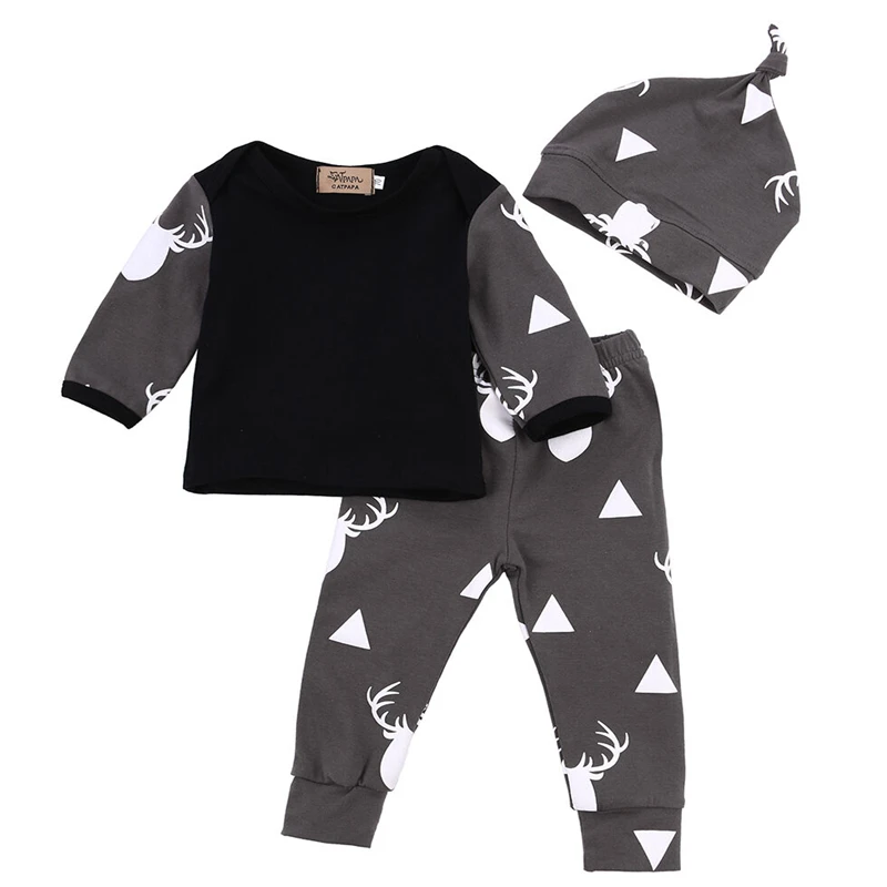 2019 Winter Infant Newborn Kids Baby Girl Boy Deer Clothes Long Sleeve T shirt+Pants Leggings+Hat Outfit Sets
2019 Winter Infant Newborn Kids Baby Girl Boy Deer Clothes Long Sleeve T shirt+Pants Leggings+Hat Outfit Sets