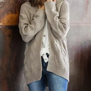 Women Solid Twist Loose Knitted Sweaters Winter Knit Oversized Sweaters Cardigans V Neck Long Sleeve Cardigans
Women Solid Twist Loose Knitted Sweaters Winter Knit Oversized Sweaters Cardigans V Neck Long Sleeve Cardigans