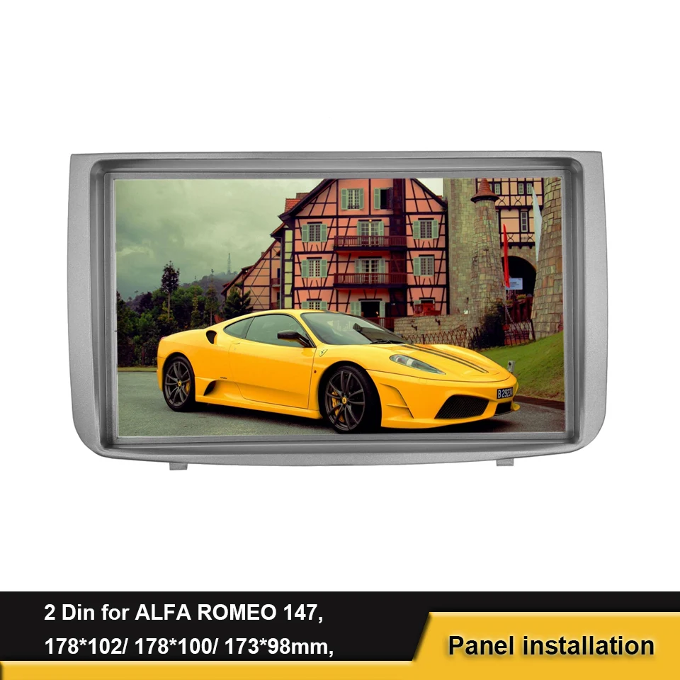 2 Din Car Fascia For ALFA ROMEO 147 2000-2011 CD DVD Stereo Frame Panel Mounting Dash Installation Bezel Trim Kit | Автомобили и