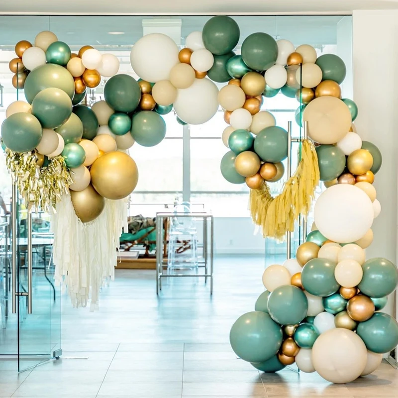 132Pcs Avocado Green Beige Latex Balloons Garland Arch Metallic Chrome Gold Ballon Wedding Birthday Party Christmas Decoration
132Pcs Avocado Green Beige Latex Balloons Garland Arch Metallic Chrome Gold Ballon Wedding Birthday Party Christmas Decoration